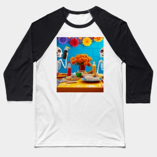 Calendulas del dia de los Muertos Baseball T-Shirt